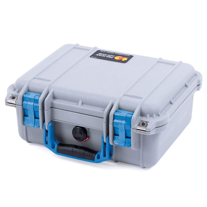 Pelican 1400 Case - Silver & Blue - Empty