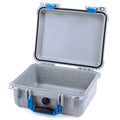 Pelican 1400 Case - Silver & Blue - Empty