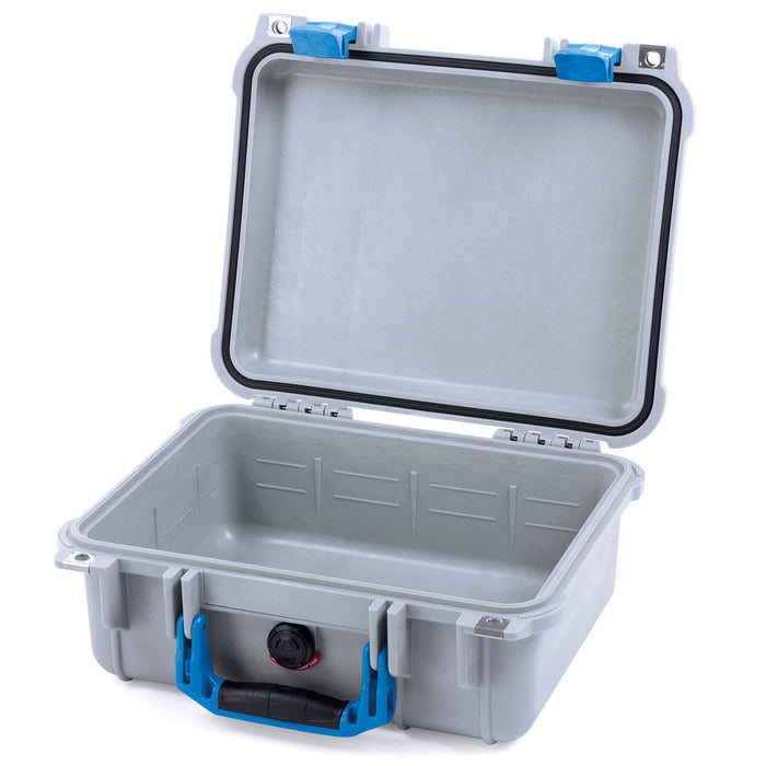 Pelican 1400 Case - Silver & Blue - Empty