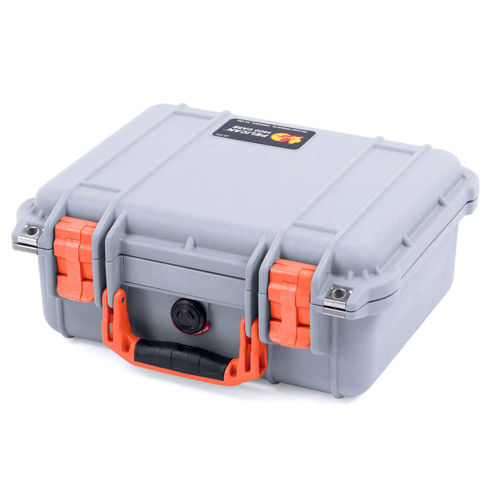 Pelican 1400 Case - Silver & Orange - Empty