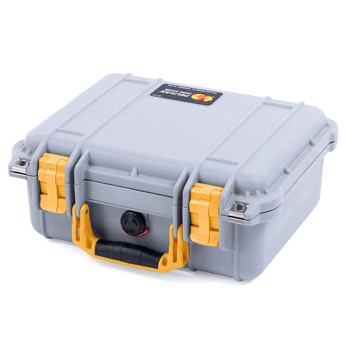 Pelican 1400 Case - Silver & Yellow - Empty