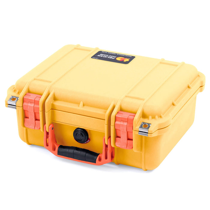 Pelican 1400 Case - Yellow & Orange - Empty