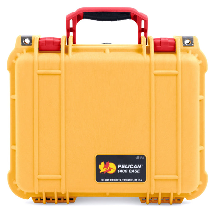 Pelican 1400 Case - Yellow & Red - Empty