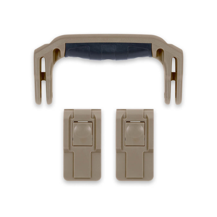 Pelican 1400 Replacement Handle & Latches, Dark Desert Dirt (Set of 1 Handle, 2 Push-Button Latches) ColorCase
