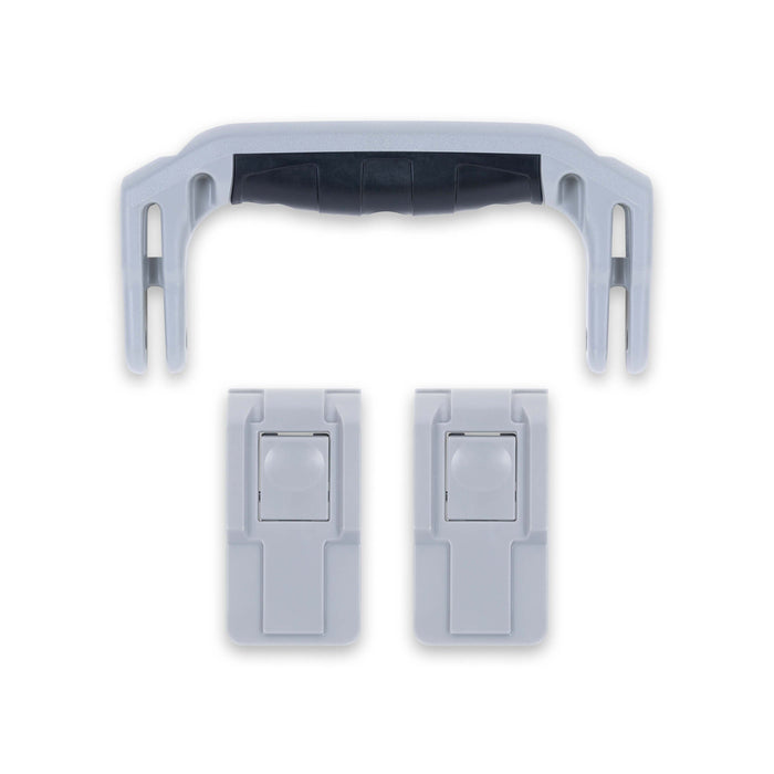 Pelican 1400 Replacement Handle & Latches, Silver (Set of 1 Handle, 2 Push-Button Latches) ColorCase
