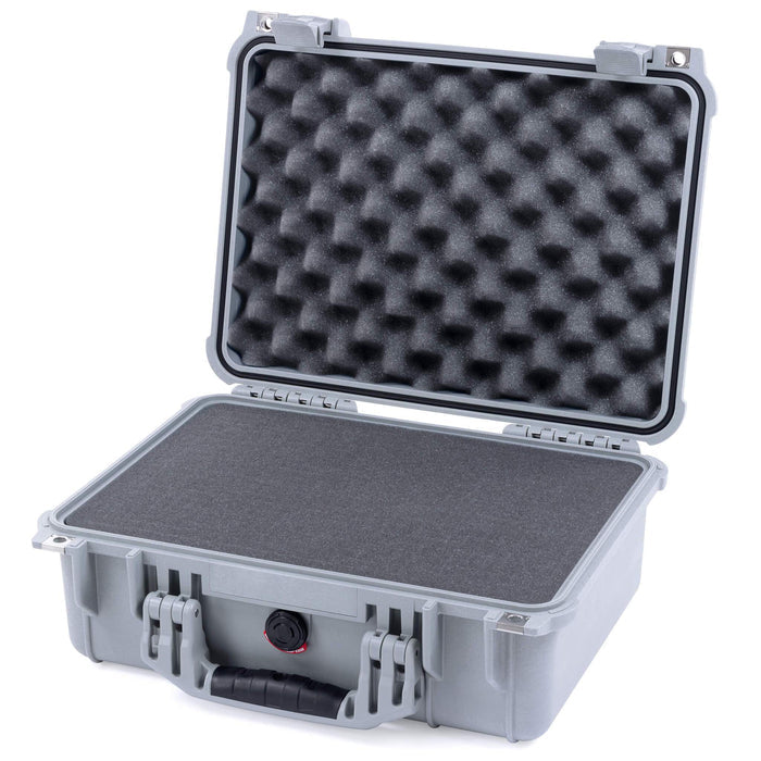 Pelican 1450 Case, Silver Pick & Pluck Foam with Convolute Lid Foam ColorCase 014500-0001-180-180