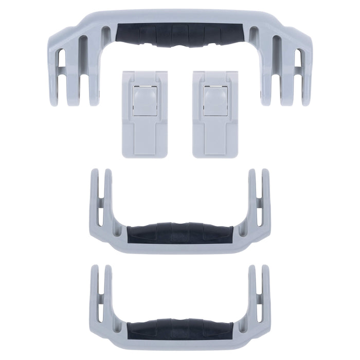 Pelican 1465 Air Replacement Handles & Latches, Silver, Push-Button (Set of 3 Handles, 2 Latches) ColorCase