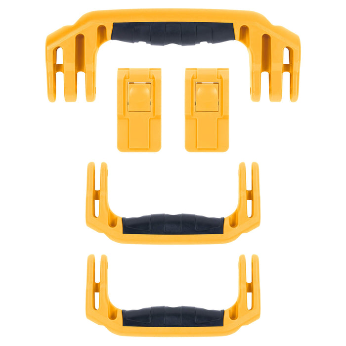 Pelican 1465 Air Replacement Handles & Latches, Yellow, Push-Button (Set of 3 Handles, 2 Latches) ColorCase