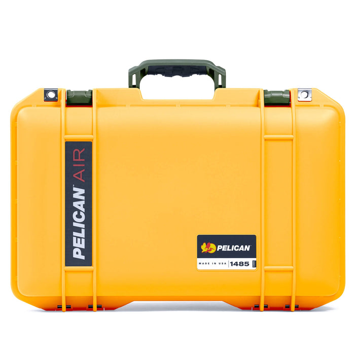 Pelican 1485 Air Case, Yellow with OD Green Latches ColorCase