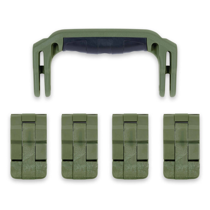 Pelican 1495 Replacement Handle & Latches, OD Green (Set of 1 Handle, 4 Latches) ColorCase