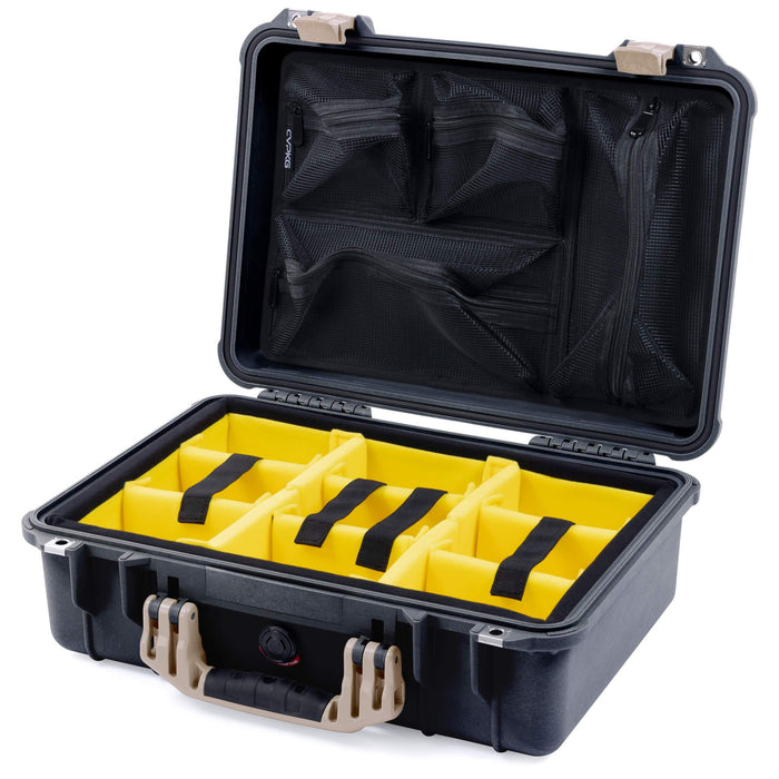 Yellow Padded Microfiber Dividers / Mesh Lid Organizer
