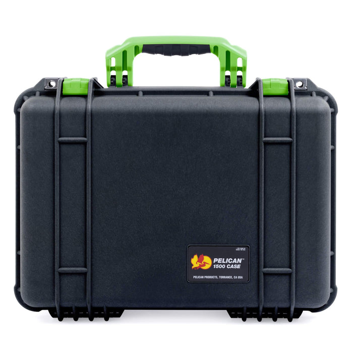 Pelican 1500 Case - Black & Lime Green
