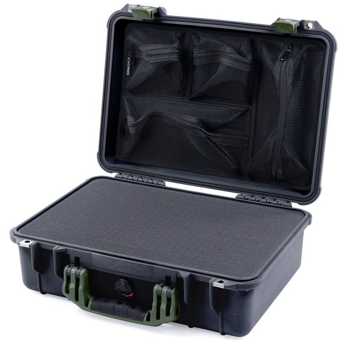 Pelican 1500 Case - Black & OD Green