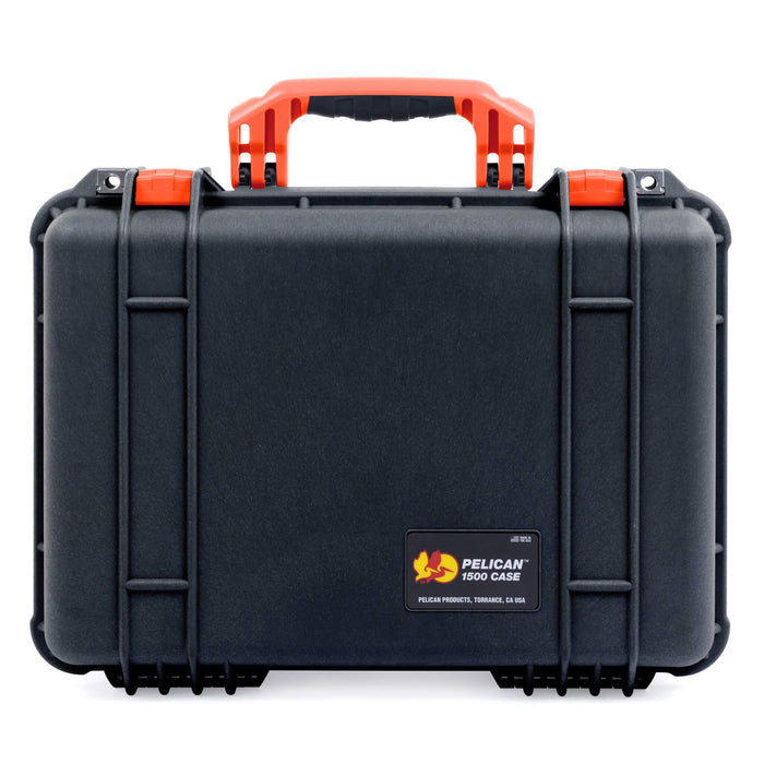 Pelican 1500 Case - Black & Orange