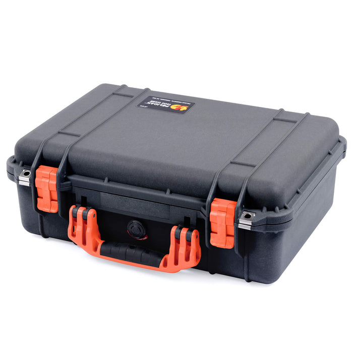 Pelican 1500 Case - Black & Orange
