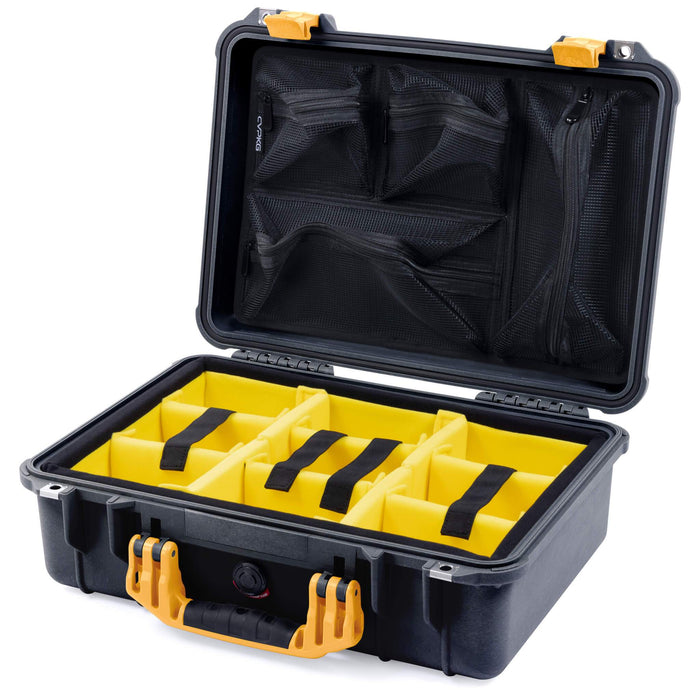 Yellow Padded Microfiber Dividers / Mesh Lid Organizer
