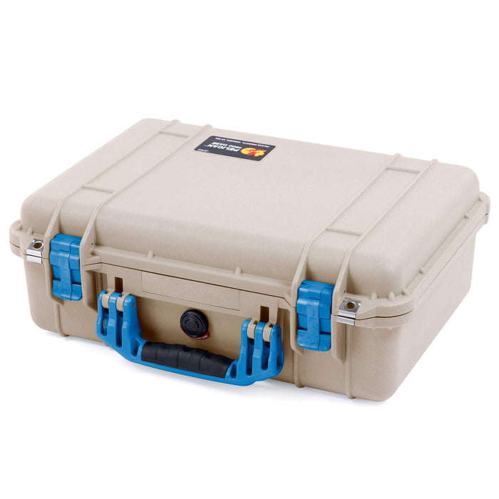 Pelican 1500 Case - Desert Tan & Blue
