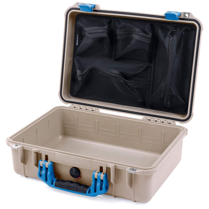 Pelican 1500 Case - Desert Tan & Blue