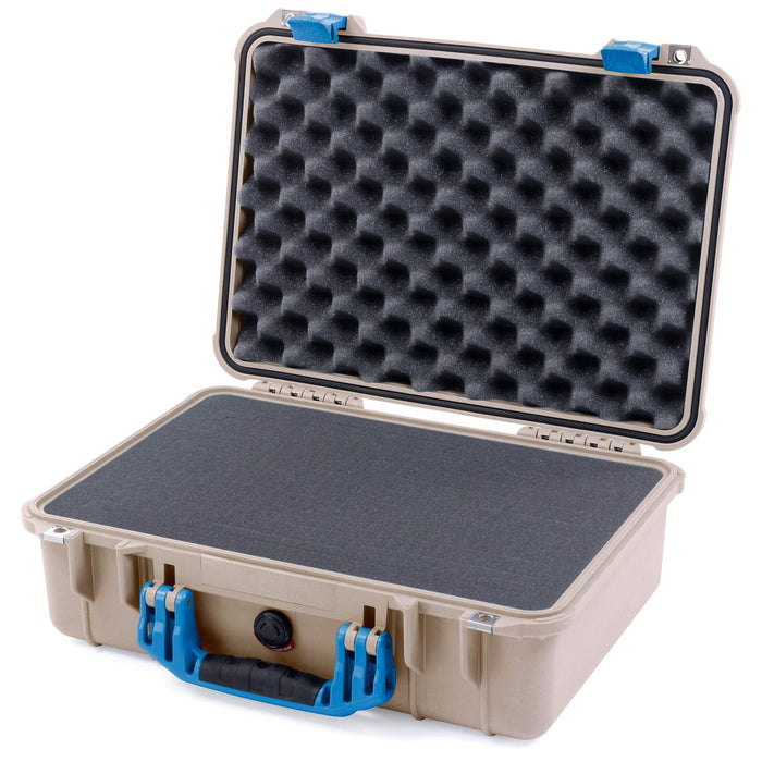 Pelican 1500 Case - Desert Tan & Blue