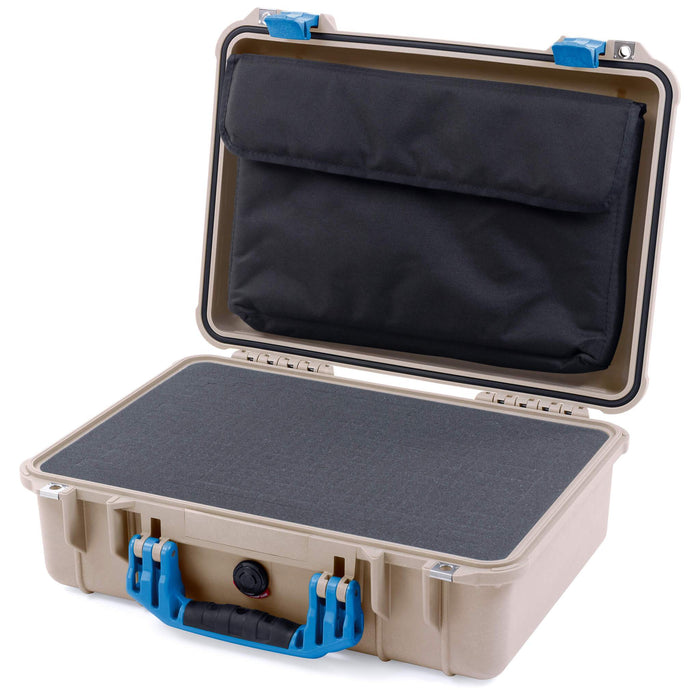 Pelican 1500 Case - Desert Tan & Blue