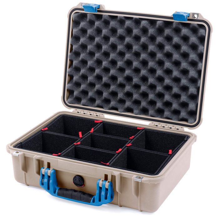 Pelican 1500 Case - Desert Tan & Blue