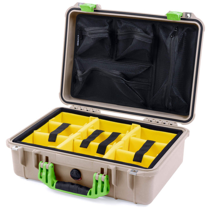 Yellow Padded Microfiber Dividers / Mesh Lid Organizer