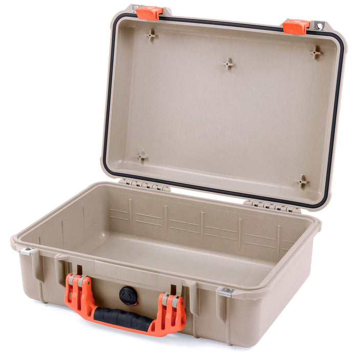 Pelican 1500 Case - Desert Tan & Orange