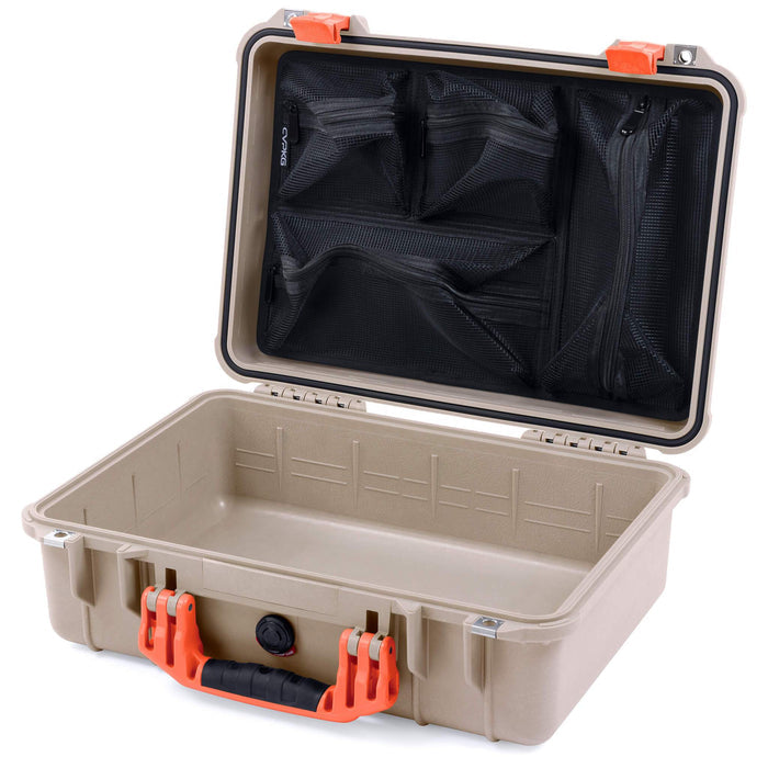 Pelican 1500 Case - Desert Tan & Orange