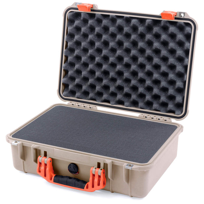 Pelican 1500 Case - Desert Tan & Orange