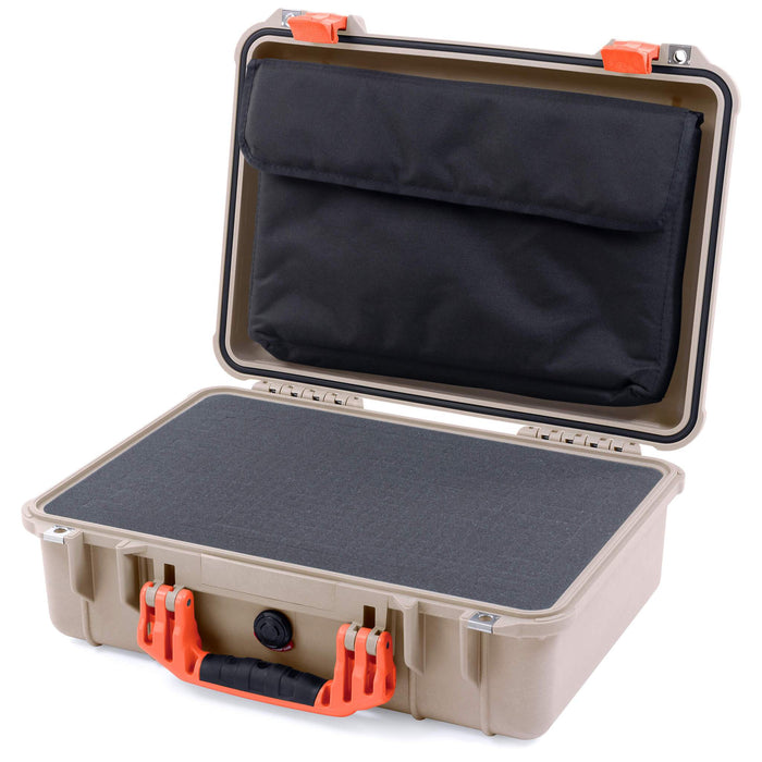 Pelican 1500 Case - Desert Tan & Orange