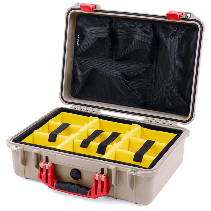 Yellow Padded Microfiber Dividers / Mesh Lid Organizer