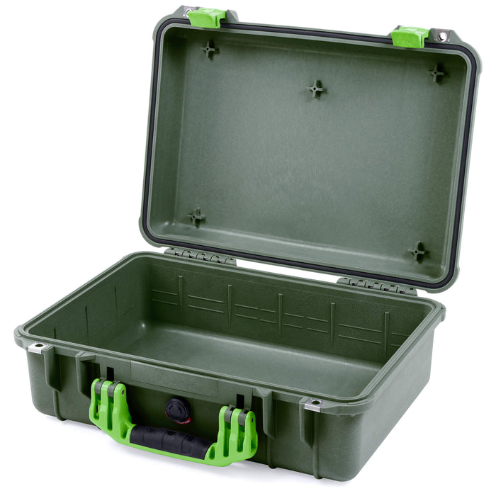Pelican 1500 Case - OD Green & Lime Green