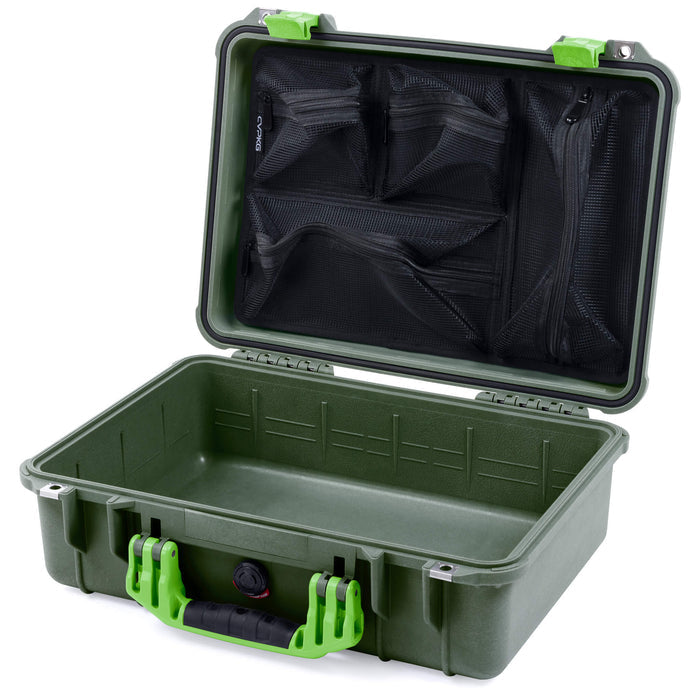 Pelican 1500 Case - OD Green & Lime Green