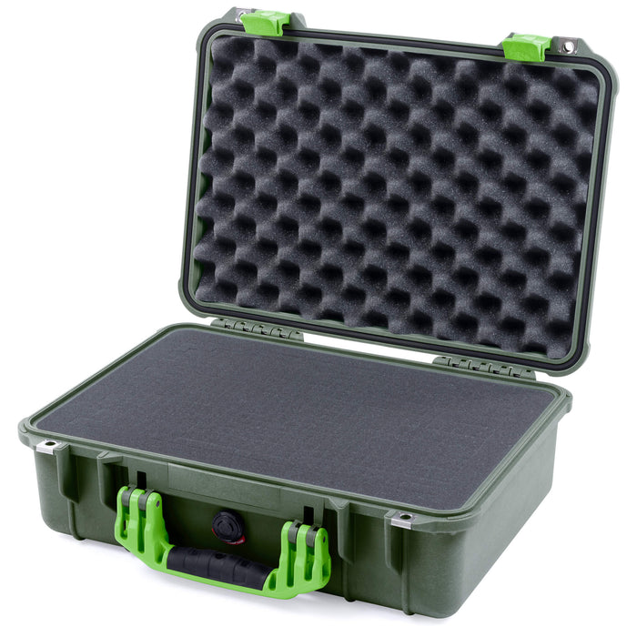 Pelican 1500 Case - OD Green & Lime Green