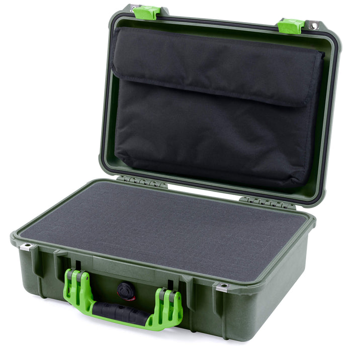 Pelican 1500 Case - OD Green & Lime Green