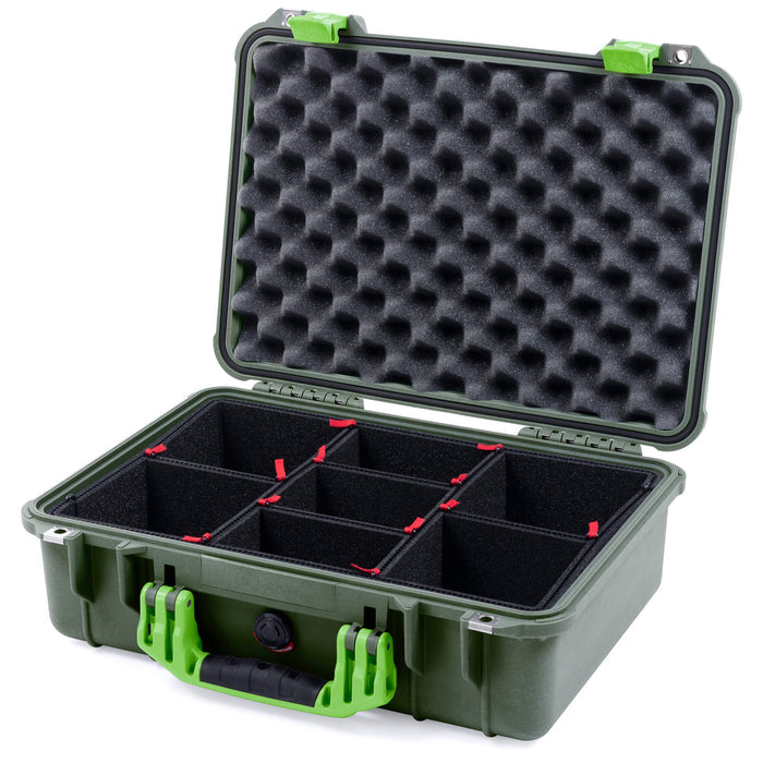 Pelican 1500 Case - OD Green & Lime Green