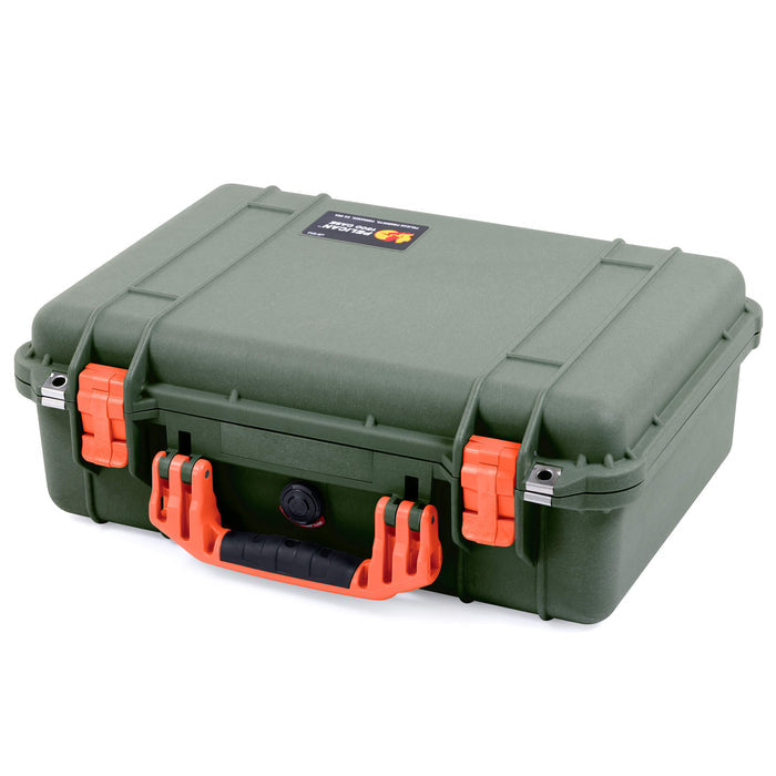 Pelican 1500 Case - OD Green & Orange