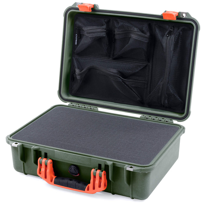 Pelican 1500 Case - OD Green & Orange