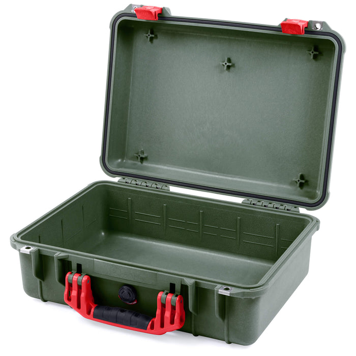 Pelican 1500 Case - OD Green & Red