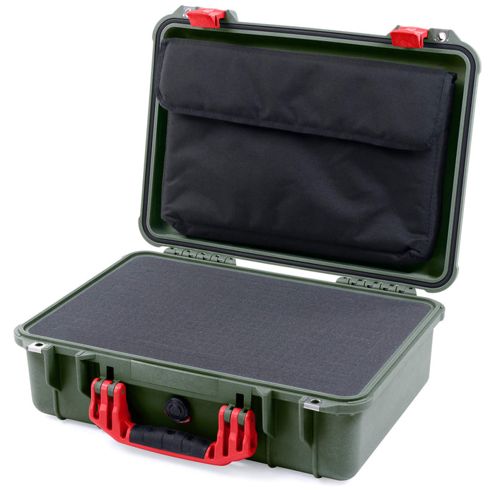 Pelican 1500 Case - OD Green & Red