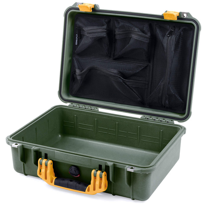 Pelican 1500 Case - OD Green & Yellow