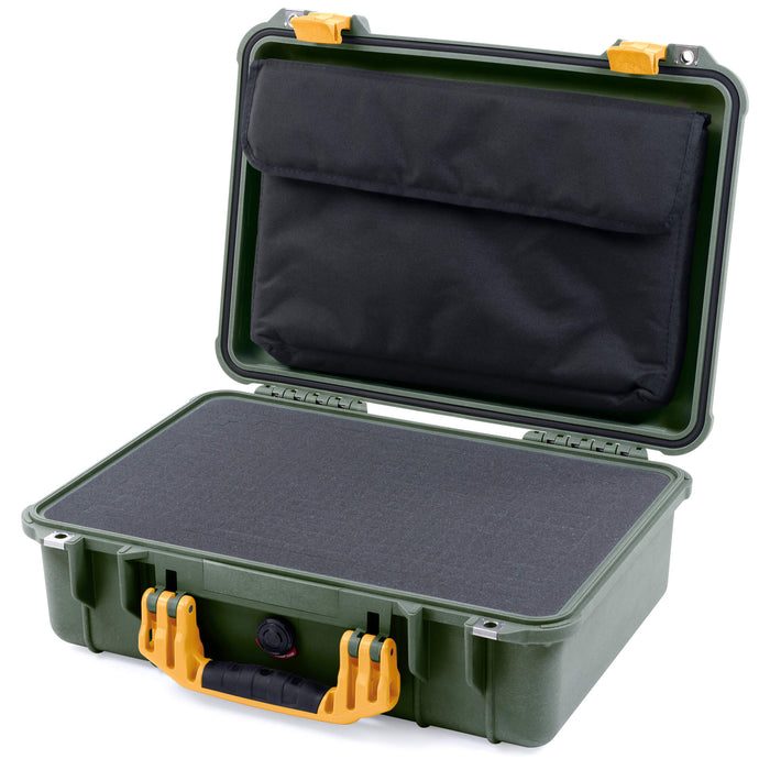 Pelican 1500 Case - OD Green & Yellow