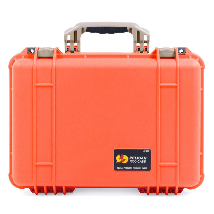 Pelican 1500 Case - Orange & Desert Tan