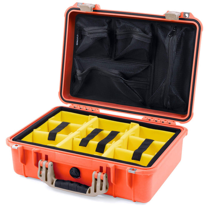 Yellow Padded Microfiber Dividers / Mesh Lid Organizer