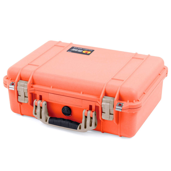 Pelican 1500 Case - Orange & Desert Tan