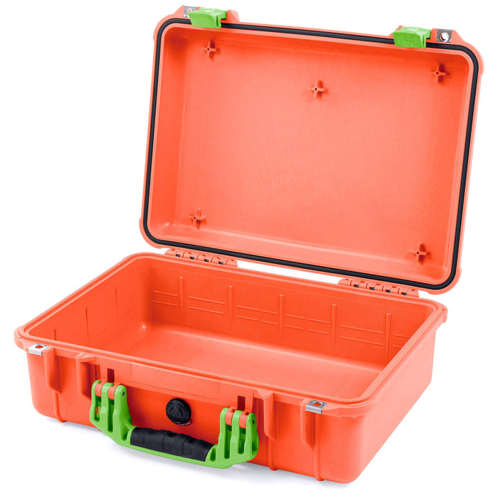 Pelican 1500 Case - Orange & Lime Green