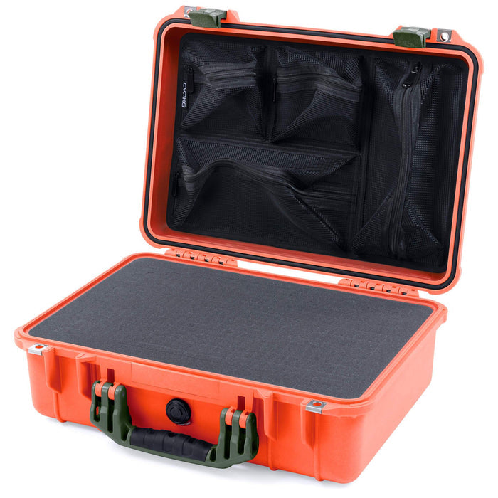 Pelican 1500 Case - Orange & OD Green