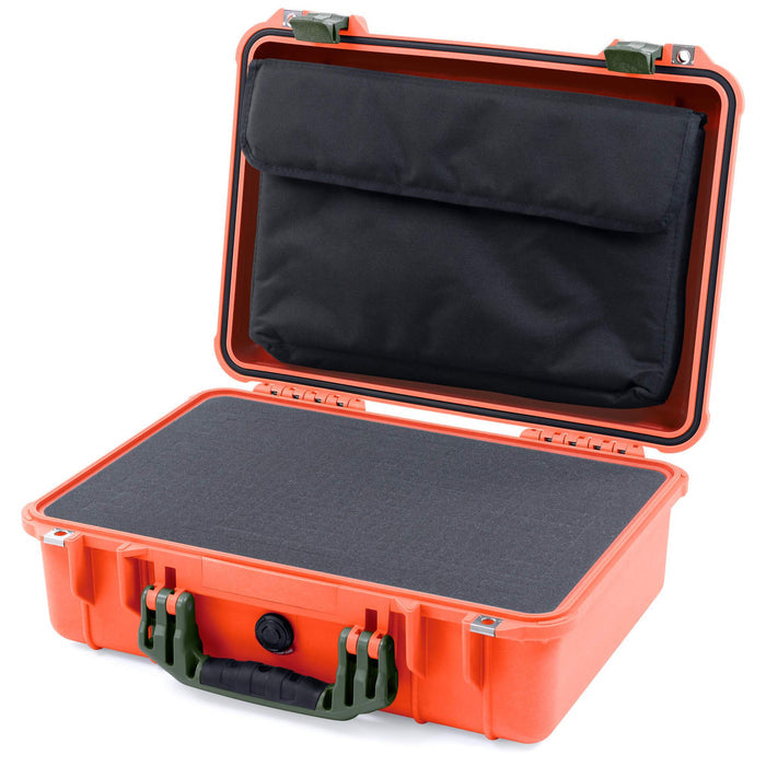 Pelican 1500 Case - Orange & OD Green