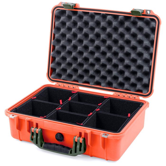 Pelican 1500 Case - Orange & OD Green