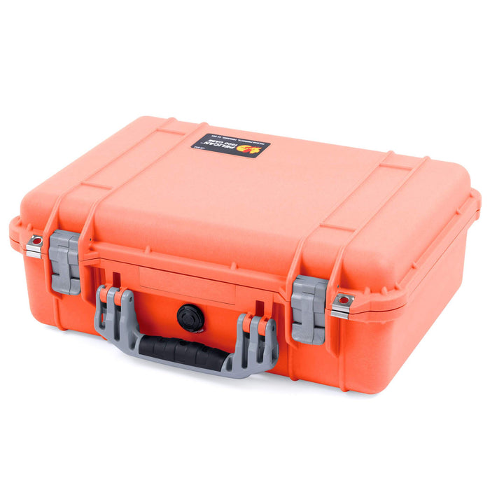 Pelican 1500 Case - Orange & Silver